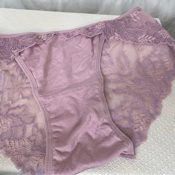 Purple Lace Bikini Panties with Scalloped Trim Size XL from Knotty Knickers NWT - Picture 3 of 10